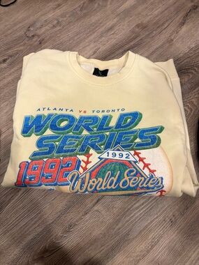 Peace Collective Cream 1992 World Series Graphic Crewneck Sweatshirt